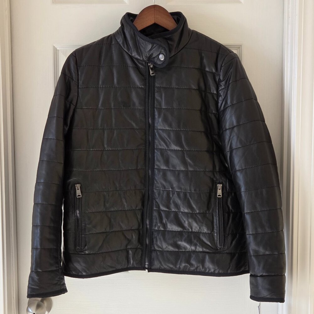 Wilsons Leather NWT black leather jacket with lining and filling size s